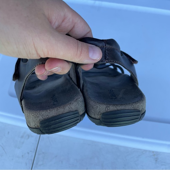 Taos treasure sandals brown size 9 leather adjustable ankle strap - Picture 6 of 6